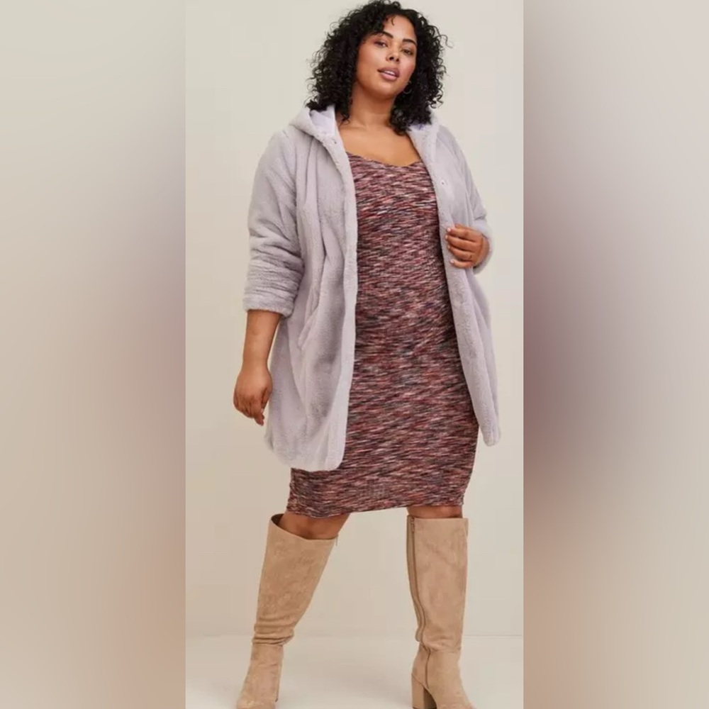 EUC Torrid Size Faux Fur Jacket Size 0